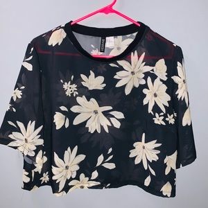 Floral Sheer Crop Top